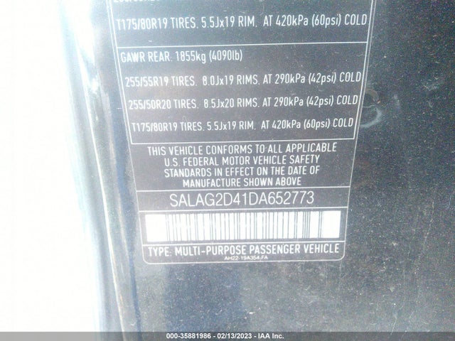 Land Rover LR4 HSE 2013 SALAG2D41DA652773 Image 10