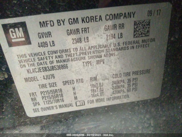KL4CJESB3JB536866 Buick Encore Preferred