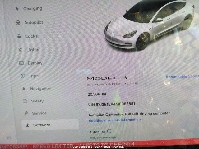Tesla MODEL 3 2021 5YJ3E1EA4MF083851 Image 9