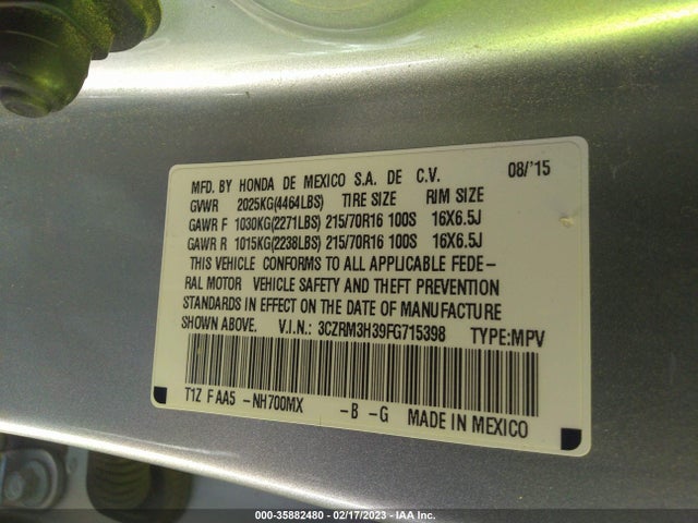 Honda CR-V LX 2015 3CZRM3H39FG715398 Image 9