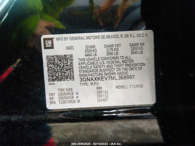Chevrolet EQUINOX LT 2021 3GNAXKEV7ML368997 Image 9