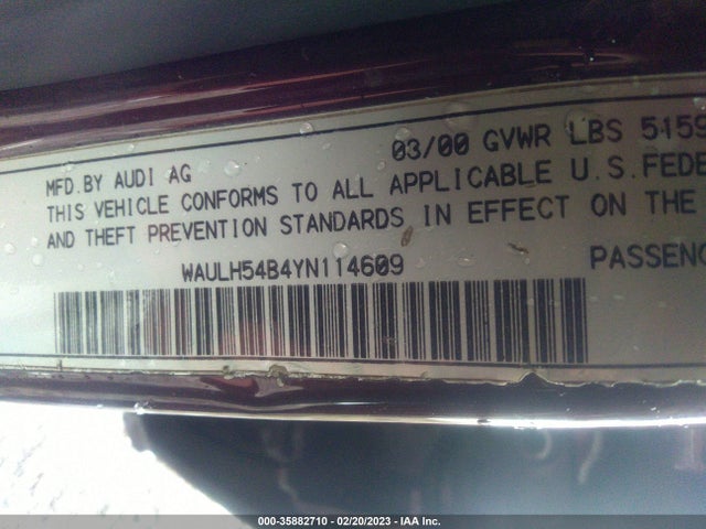 WAULH54B4YN114609 Audi A6