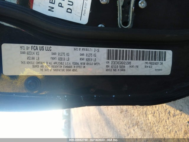 2C3CCAEG0GH212309 Chrysler 300 300c