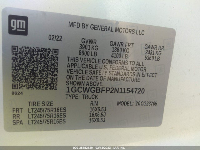 Chevrolet EXPRESS CARGO VAN 2022 1GCWGBFP2N1154720 Image 9