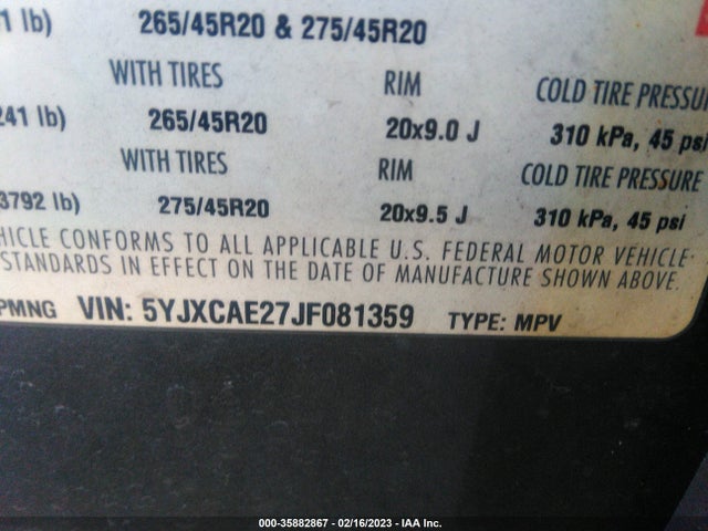Tesla Model X 75d/100d/p100d 2018 5YJXCAE27JF081359 Image 10