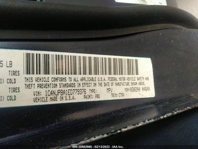 1C4NJPBA1ED779376 Jeep Patriot Sport/altitude