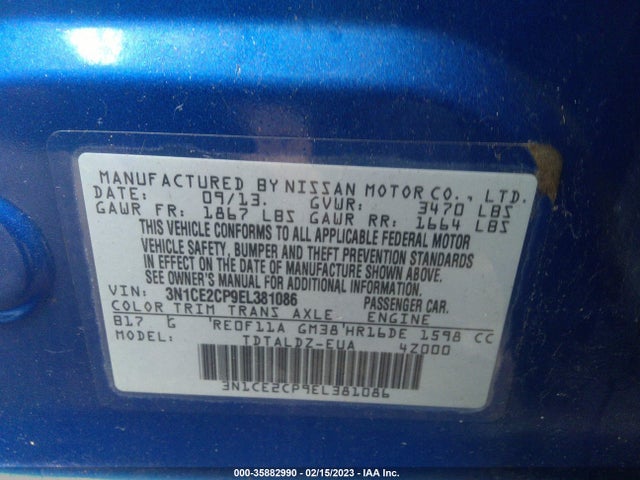 Nissan Versa Note Sv 2014 3N1CE2CP9EL381086 Image 9