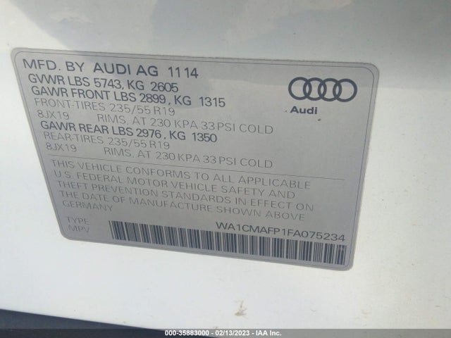 WA1CMAFP1FA075234 Audi Q5 Premium Plus