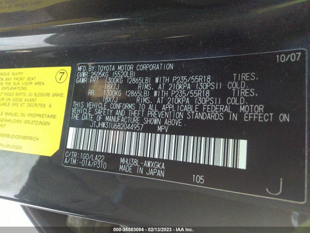 Lexus RX 400H 2008 JTJHW31U682044957 Image 10