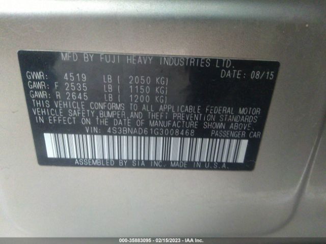 4S3BNAD61G3008468 Subaru Legacy 2.5i Premium