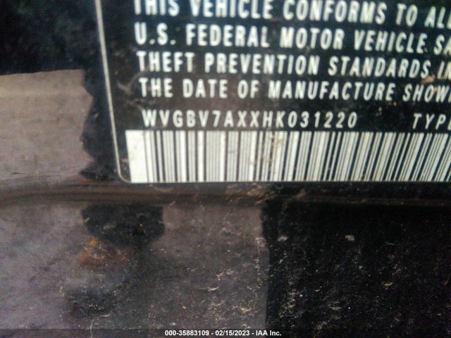 WVGBV7AXXHK031220 Volkswagen TIGUAN