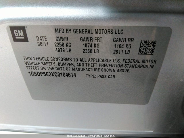 Cadillac Cts Sedan Premium 2012 1G6DP5E3XC0104614 Image 10