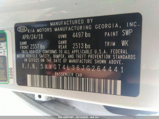 KIA Optima Lx 2018 5XXGT4L36JG264441 Image 11