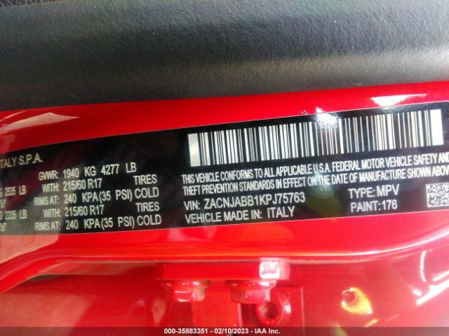 ZACNJABB1KPJ75763 Jeep Renegade Latitude