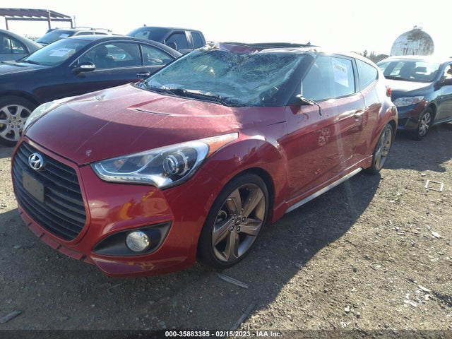 2013 HYUNDAI VELOSTER TURBO W/BLACK INT VIN: KMHTC6AEXDU127057