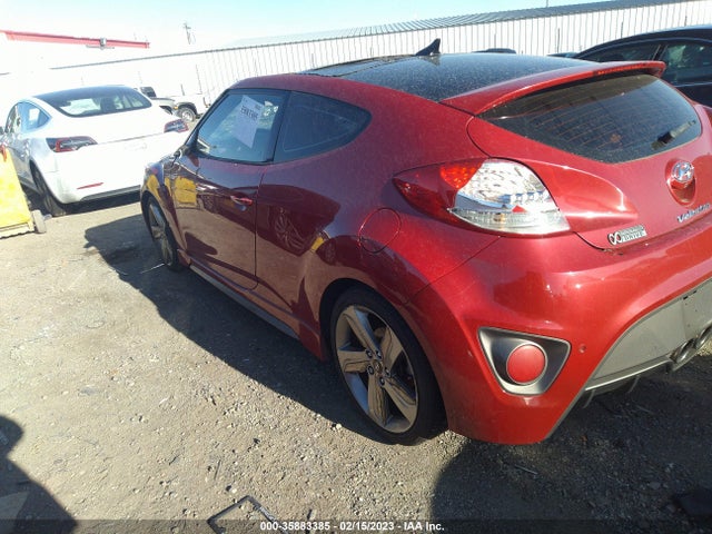 2013 HYUNDAI VELOSTER TURBO W/BLACK INT VIN: KMHTC6AEXDU127057