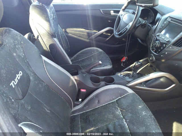 2013 HYUNDAI VELOSTER TURBO W/BLACK INT VIN: KMHTC6AEXDU127057