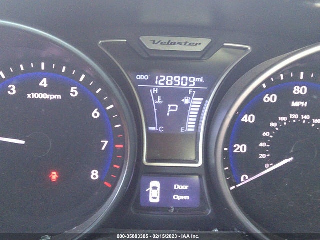 2013 HYUNDAI VELOSTER TURBO W/BLACK INT VIN: KMHTC6AEXDU127057
