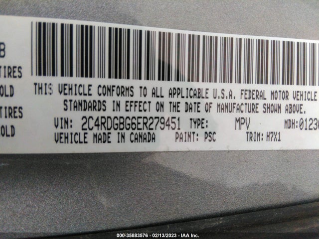 Dodge Grand Caravan Se 2014 2C4RDGBG6ER279451 Image 9