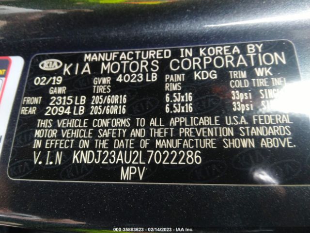 KNDJ23AU2L7022286 KIA SOUL S