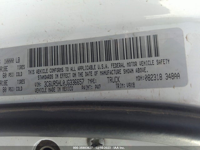 RAM 2500 Tradesman 2018 3C6UR5HL0JG336657 Image 11