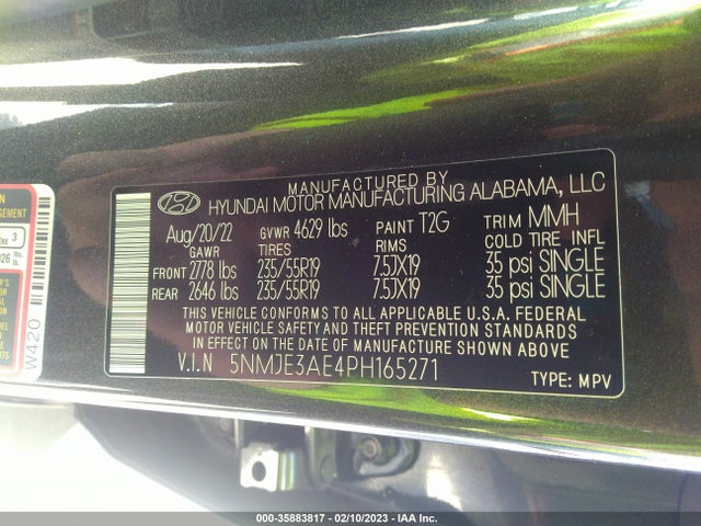 2023 Hyundai Tucson, VIN: 5NMJE3AE4PH165271