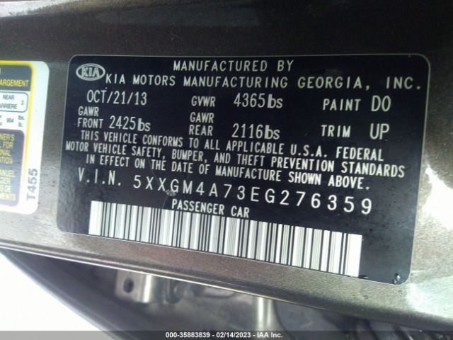 5XXGM4A73EG276359 KIA Optima Lx