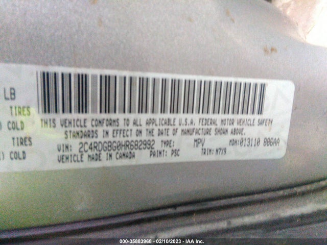 Dodge Grand Caravan Se Plus 2017 2C4RDGBG0HR682992 Image 9