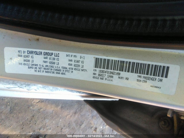 Dodge Avenger Express 2011 1B3BD4FB1BN621090 Image 9