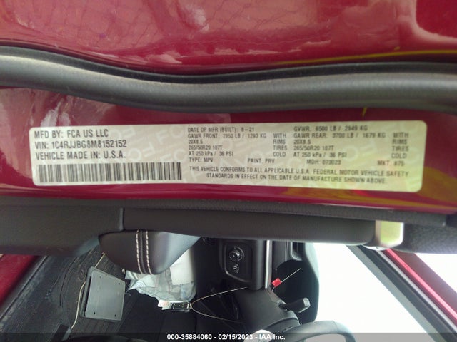 2021 Jeep Grand Cherokee, VIN: 1C4RJJBG8M8152152