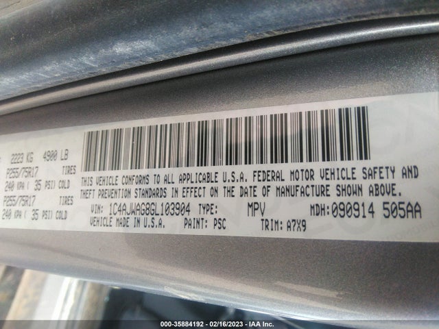 Jeep Wrangler Sport 2016 1C4AJWAG8GL103904 Image 9