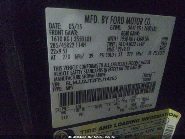 5LMJJ2JT2FEJ14253 Lincoln Navigator