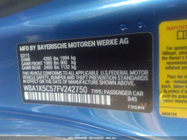 WBA1K5C57FV242750 BMW 2 Series 228i