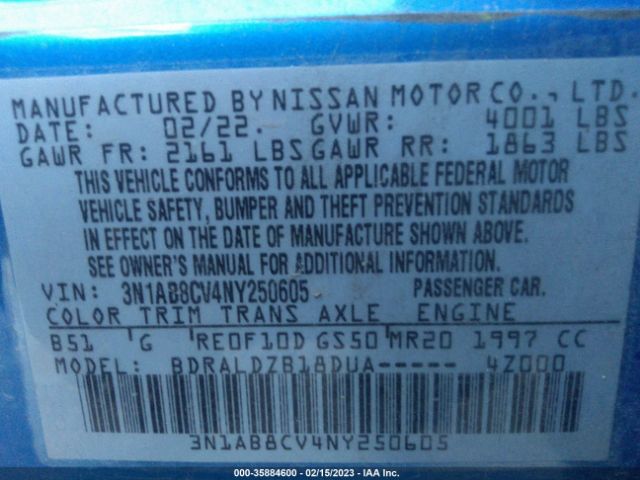 3N1AB8CV4NY250605 Nissan Sentra Sv Xtronic Cvt