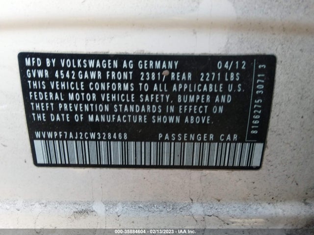 Volkswagen Golf R 2012 WVWPF7AJ2CW328468 Image 9