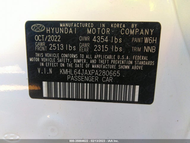 Hyundai SONATA SEL 2023 KMHL64JAXPA280665 Image 9