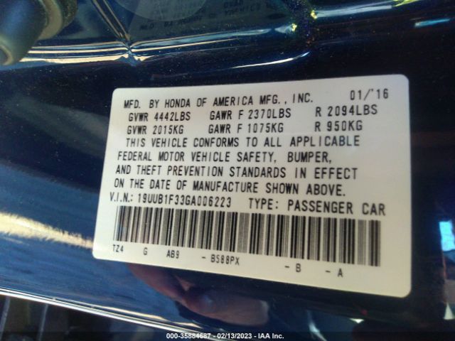19UUB1F33GA006223 Acura TLX