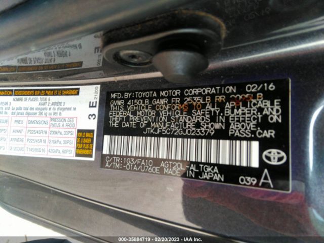 JTKJF5C72GJ023379 Scion TC