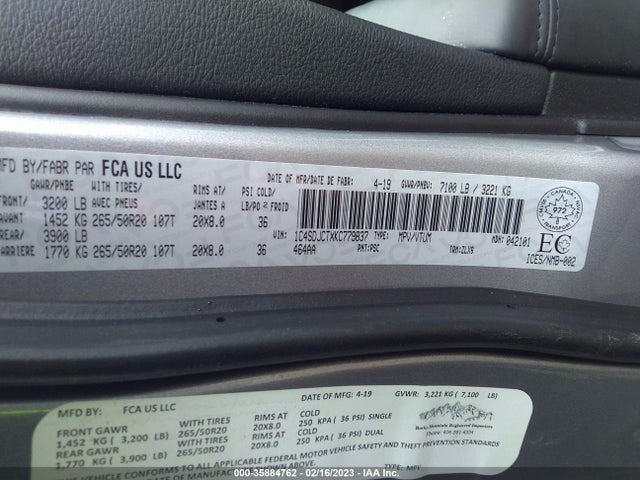 Dodge Durango R/t 2019 1C4SDJCTXKC779837 Image 9