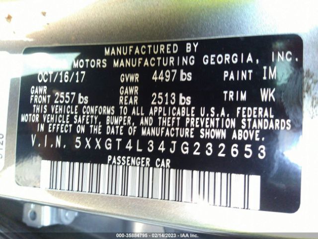 5XXGT4L34JG232653 KIA Optima Lx