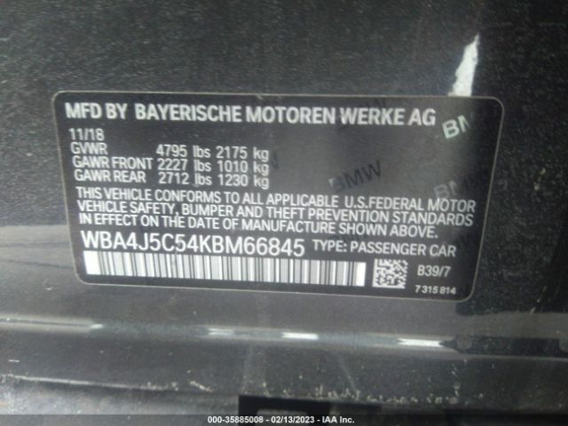 WBA4J5C54KBM66845 BMW 4 Series 440i