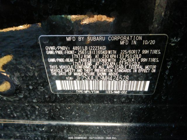 JF2SKAJC9MH424528 Subaru Forester Premium