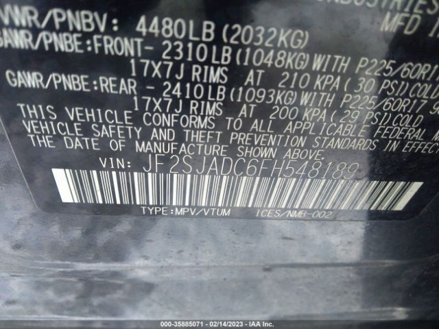 JF2SJADC6FH548189 Subaru Forester 2.5i Premium