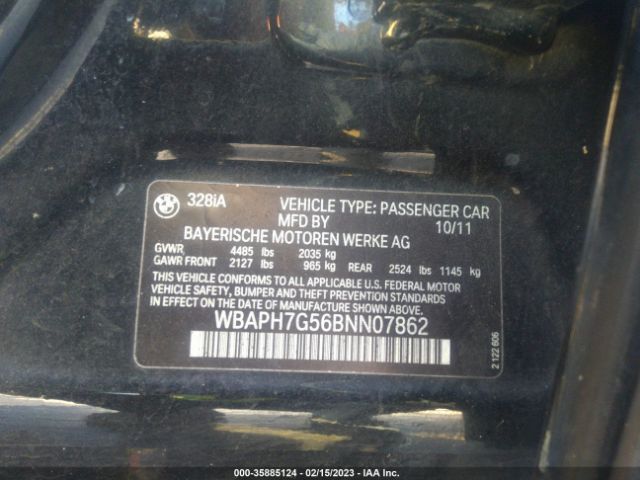 WBAPH7G56BNN07862 BMW 3 Series 328i