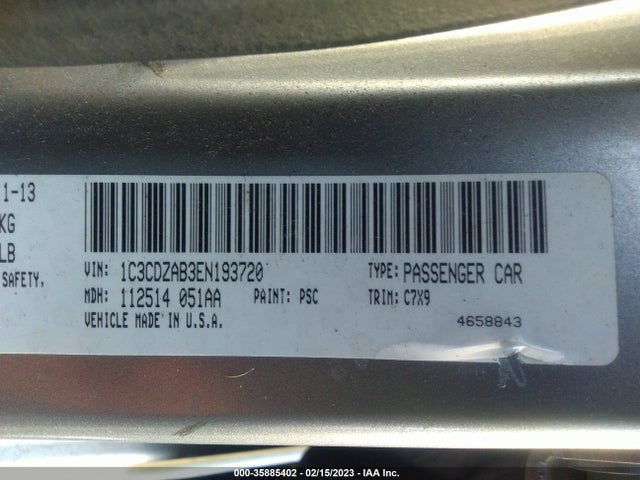 Dodge AVENGER SE 2014 1C3CDZAB3EN193720 Image 9