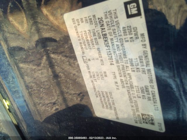 2GNALBEK5F1137814 Chevrolet Equinox