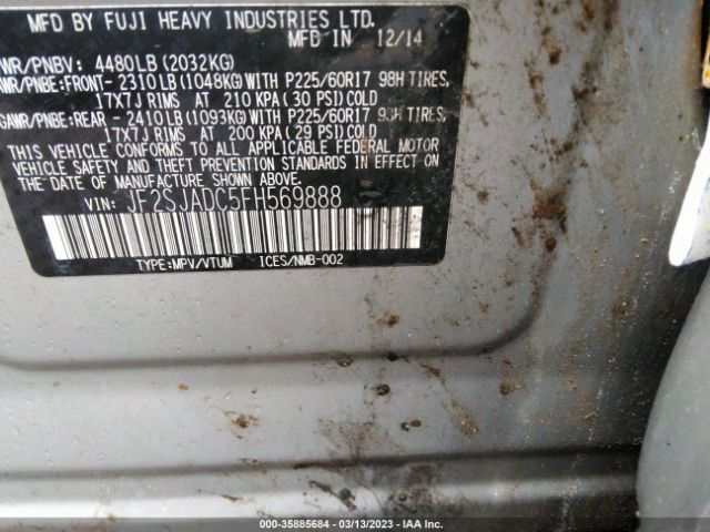 JF2SJADC5FH569888 Subaru Forester 2.5i Premium
