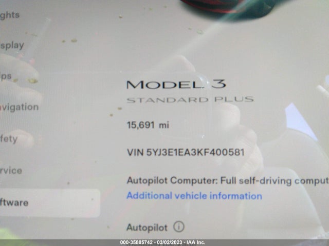 Tesla Model 3 Range 2019 5YJ3E1EA3KF400581 Image 9
