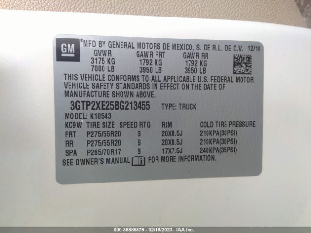 3GTP2XE25BG213455 GMC SIERRA 1500