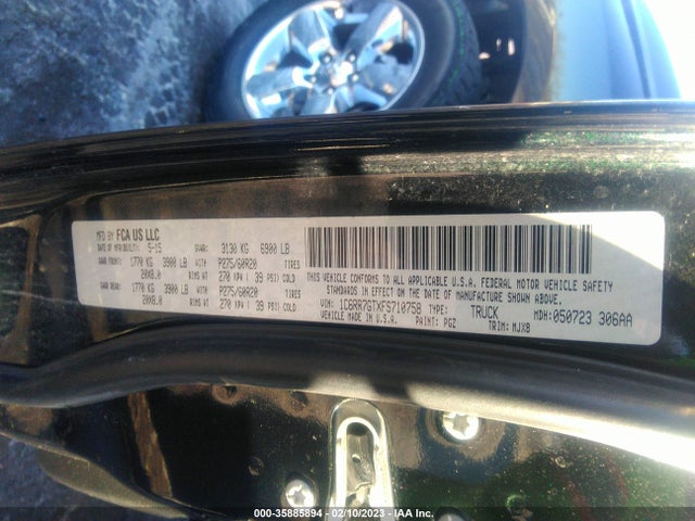 RAM 1500 Big Horn 2015 1C6RR7GTXFS710758 Image 10